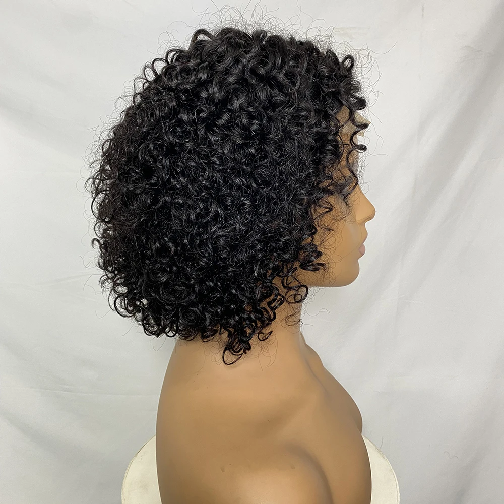 مجعد 4*4 الدانتيل إغلاق خصلات الشعر المستعار الإنسان الجانب جزء مجعد الدانتيل إغلاق الباروكات قبل قطعها مجعد 4x4 الدانتيل إغلاق الباروكات HairUGo #3