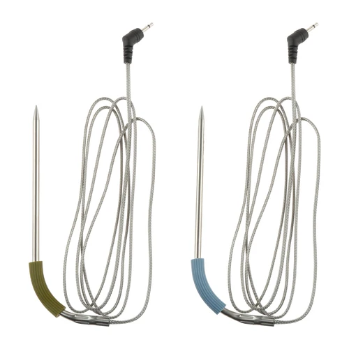Imagen 2 del producto Sonda de parrilla de acero inoxidable de 2 piezas, compatible con Weber Igrill 2,Igrill Mini,Igrill 3 con 2 soportes de Clip de sonda, reemplaza la sonda de temperatura
