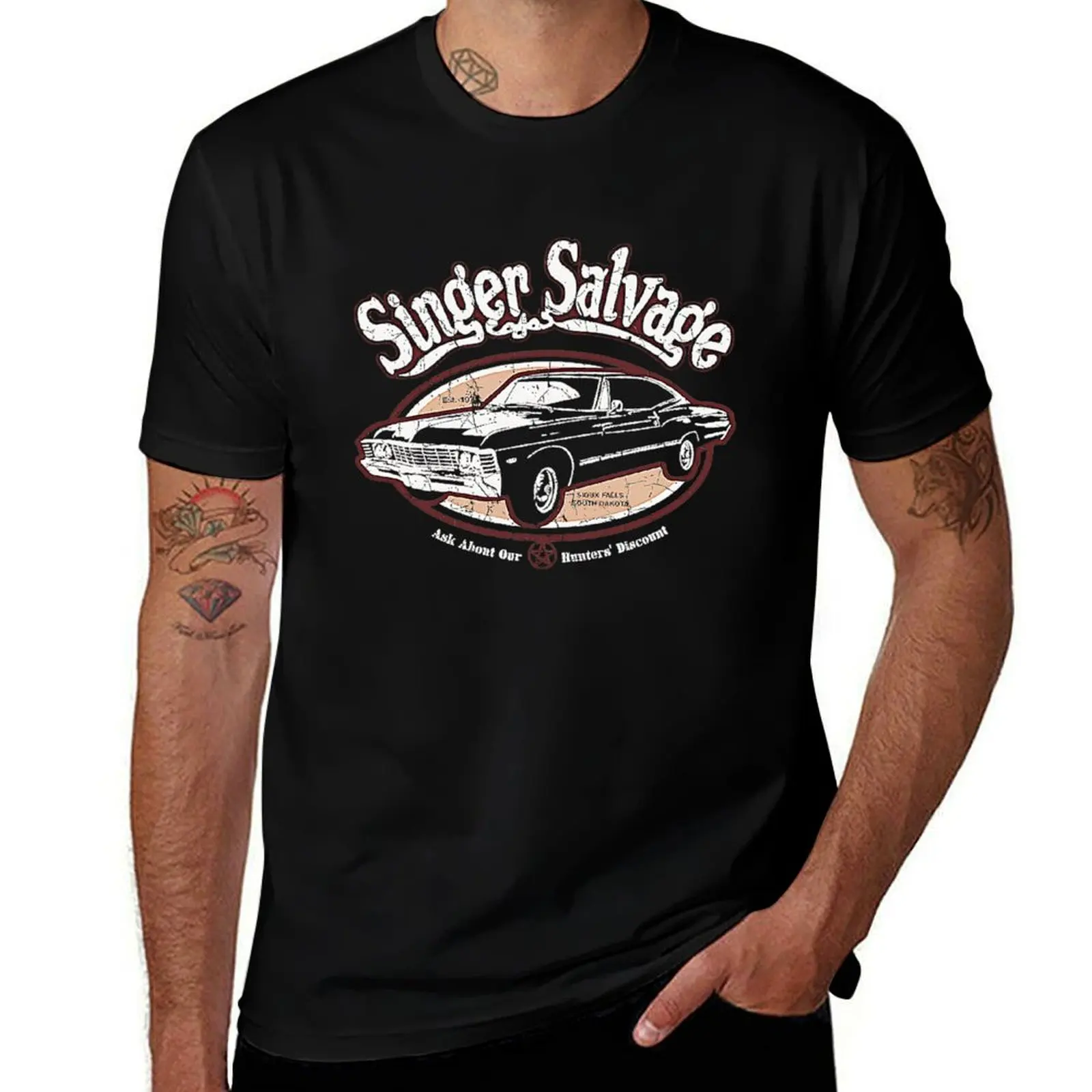 

Supernatural Impala Singer Salvage SPN T-Shirt T-Shirt Summer Print Short Sleeve Tee