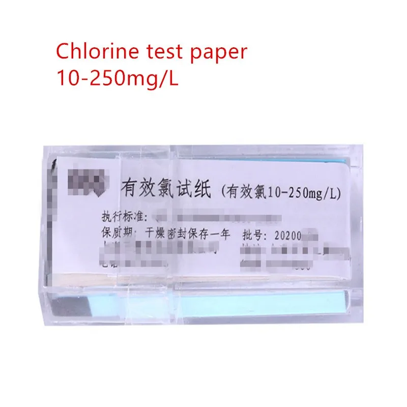 Papier de test de chlore, concentration de papier résiduel, détection de désinfectant de chlore dans les eaux usées de piscine 0-25 10-250mg / L