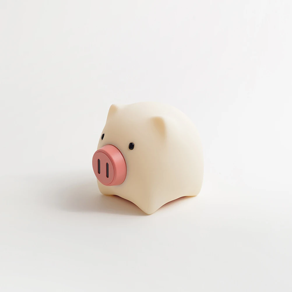 

Silicone Pig Shaped Led Night Light For Kids Baby Nursery Bedside Rechargeable Lamp Warm White Timer Function 10-60 Minutes