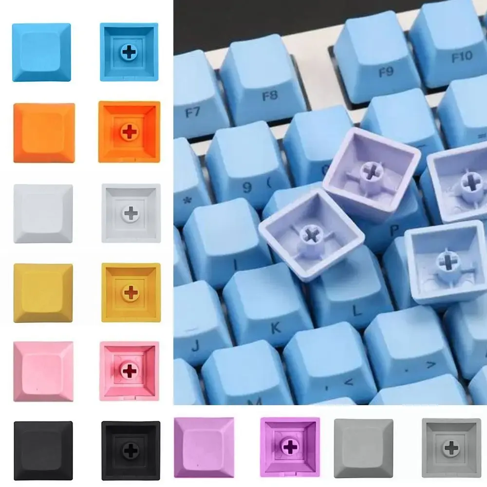 ปุ่มคีย์ตัวอักษรที่ไม่ซ้ํากัน DIY DSA Keycap หลายสีไม่แกะสลักคีย์บอร์ดหมวกทนทานสําหรับสวิตช์ MX ฝาครอบกุญแจเปล่า