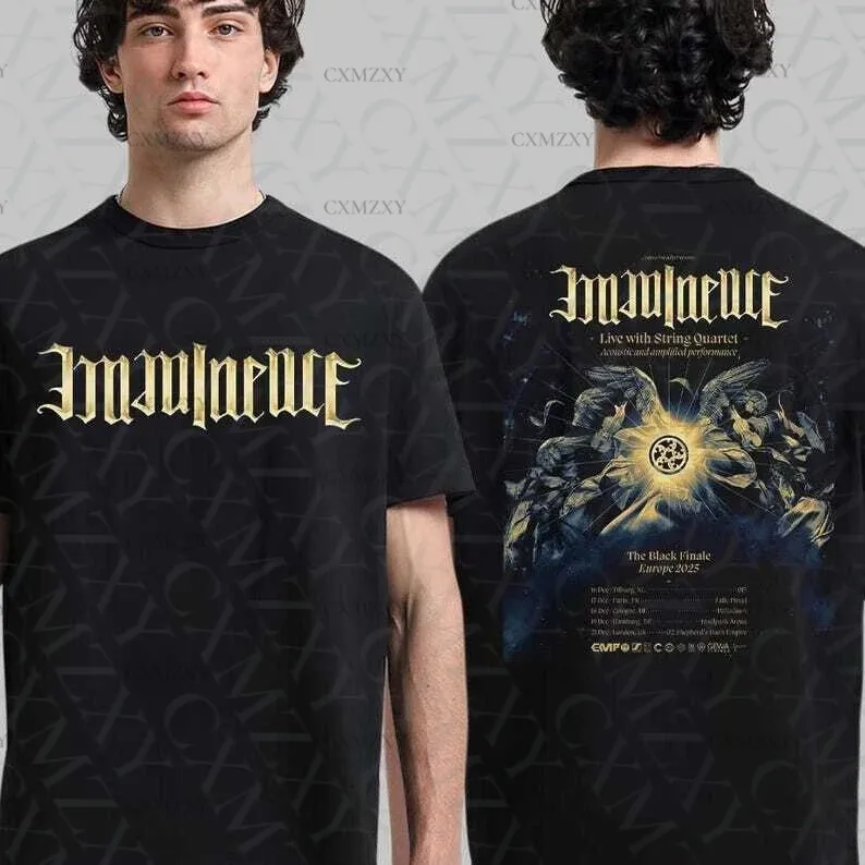 

Imminence The Black Finale Europe Tour 2025 Tour Dates List Two Sides 100% Cotton T-Shirt