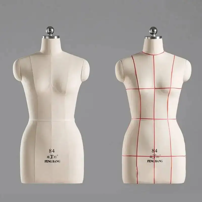 

Stand Sewing Female Mannequin Tailor Mannequin Form Body for Display Clothes Design Model and Bust Dress Stand with Wheels Base