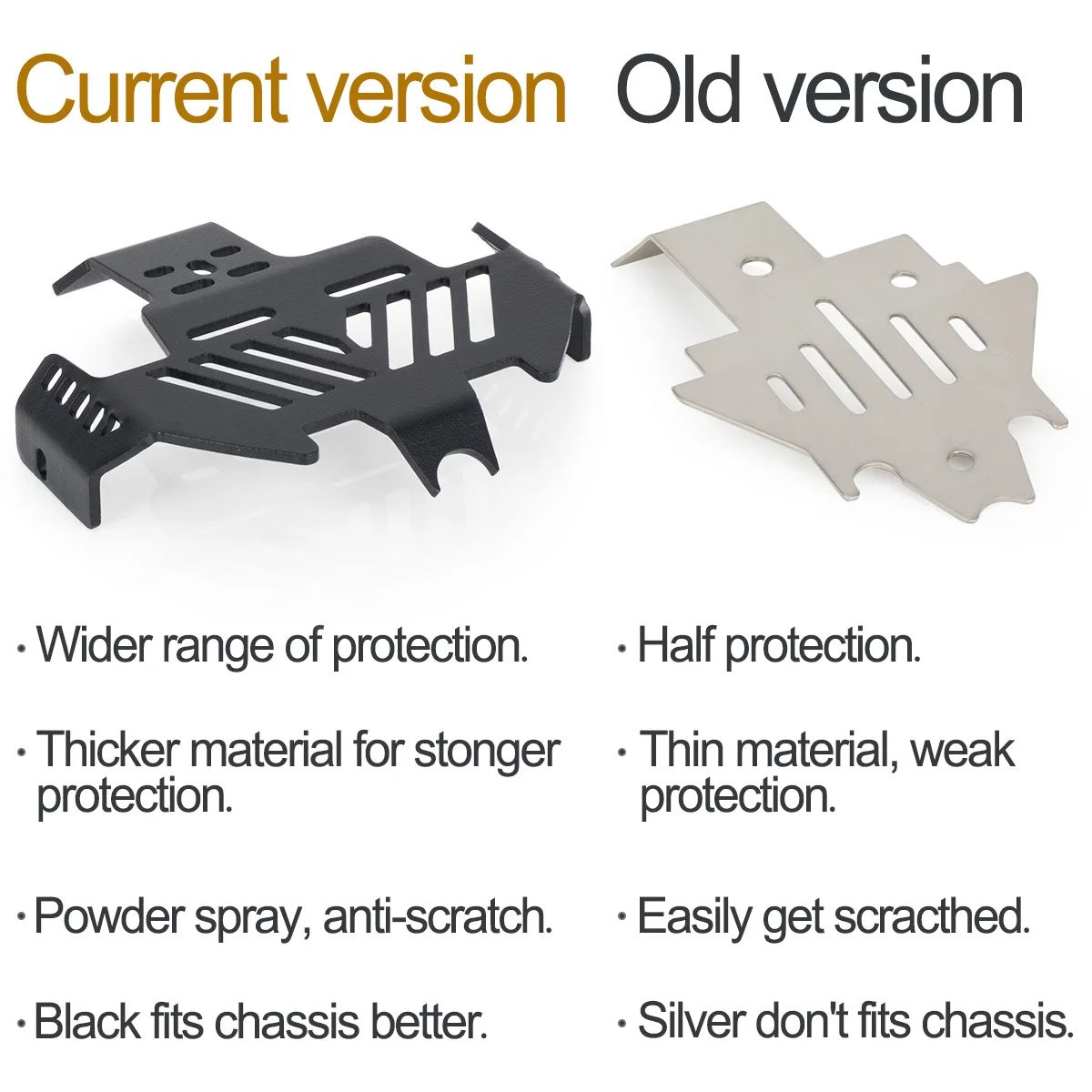 Chassi de metal armadura proteção placa skid eixo protetor de bateria para 1/10 rc rastreador carro traxxas trx4 bronco defender g500 k5