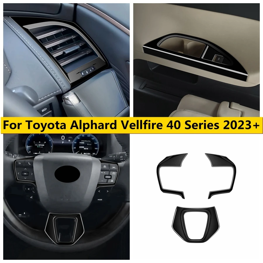 

Water Cup Holder / Air Conditioning Outlet Vent / Steering Wheel Cover Trim Fit For Toyota Alphard Vellfire 40 Series 2023 2024