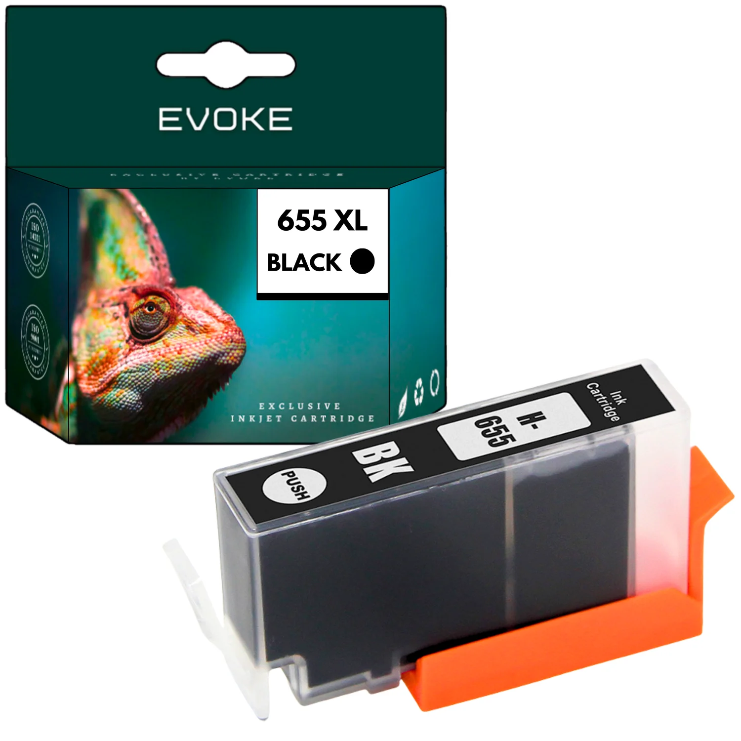 Evoke Compatibele Inkt voor Hp 655Bk 655 Cz109Ae Zwart Deskjetinkadv 3525/4615/4625/5525/6525