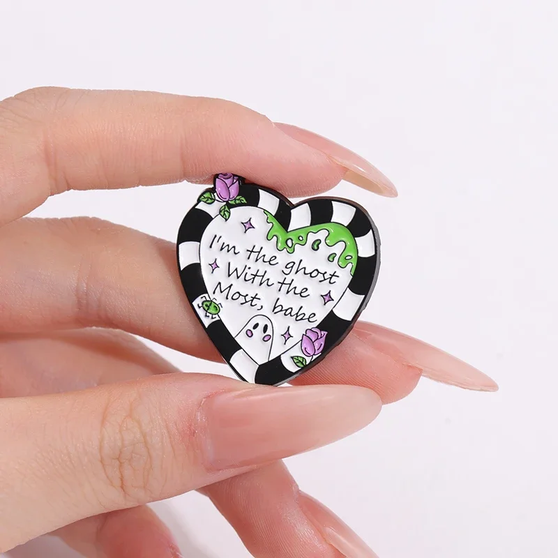 مضحك لا قدم شبح المينا دبوس ، دبابيس القوطية الهالفي ، الملابس طية صدر السترة شارة ، يكون دليلك إلى الجانب الآخر ، مجوهرات عيد الفصح