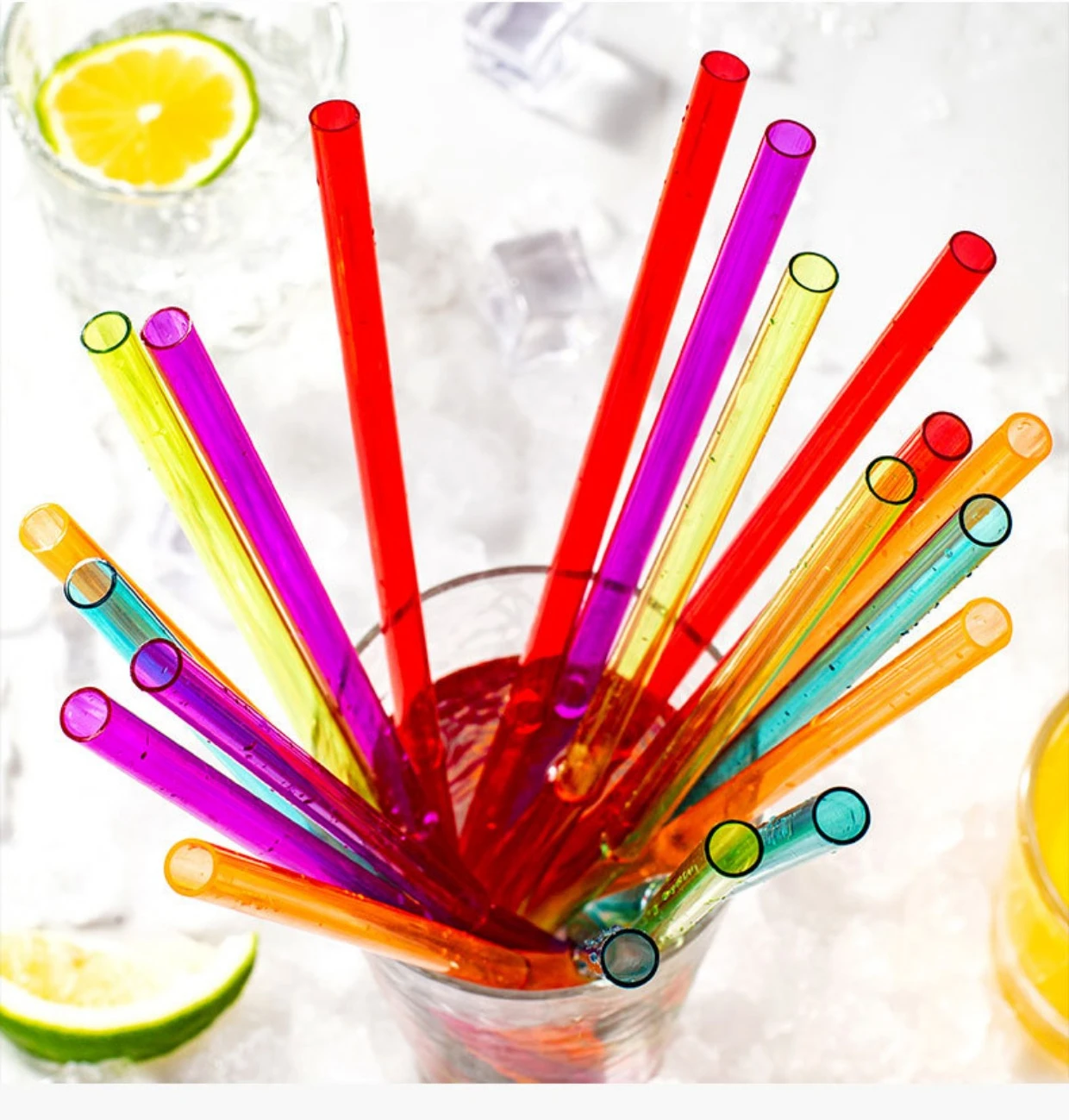 Joie Set 6 Cannucce In Silicone Arcobaleno Riutilizzabili Con Spazzola Puliscicanna - 4