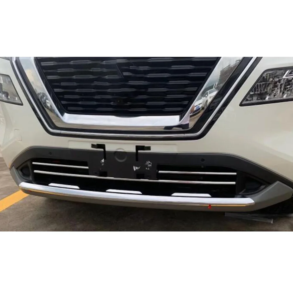 For Nissan X-trail Xtrail Rogue T33 2021 2022 2023 2024 2025 Frame Front Bumper Trim Lip Anti-collision Strip Stick Accessories