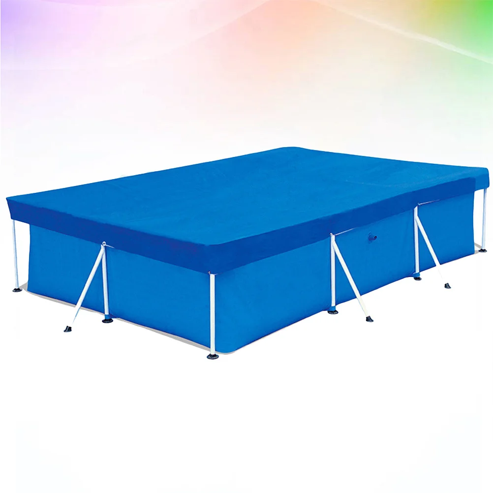 

Pe Fabric Pool Cover Blue 221x150x43cm Waterproof Rain Dustproof Pool Rain Cover Floor Pad for Frame Inflatable Pools