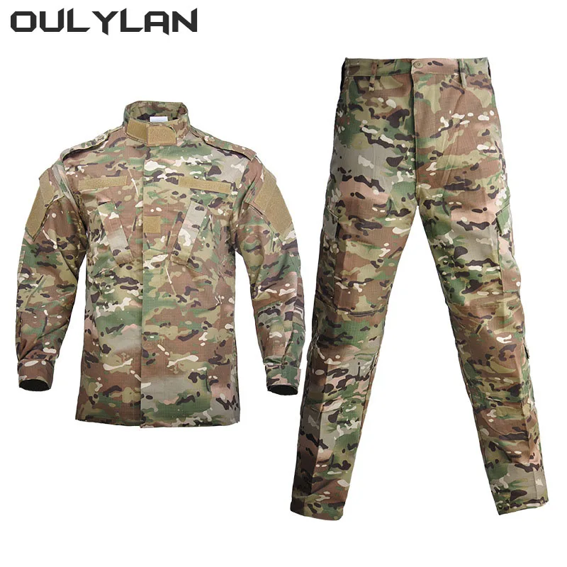 Imagem -02 - Terno Tático de Camuflagem cp Resistente ao Desgaste Masculino Jaqueta de Chapéu Camiseta Conjunto de Calças Manga Comprida Treinamento ao ar Livre Pcs