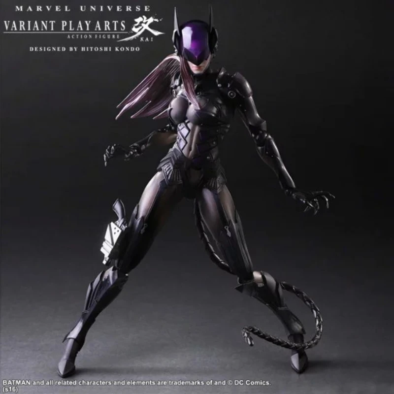 

26CM Play Arts By Tetsuya Nomura Catwoman High-quality PVC Collectible Action Figure Doll Children's Toys Boyfriend Gift