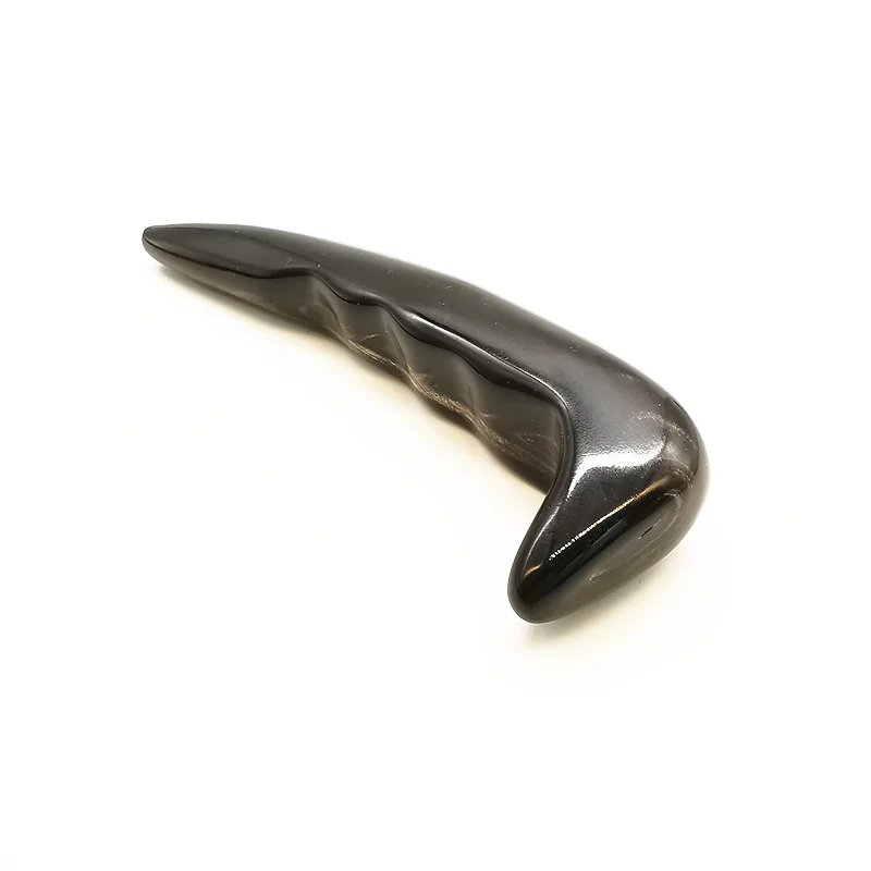 15cm Black Water Buffalo Horn Massaging Sticks Chinese Body Treating Bars L009