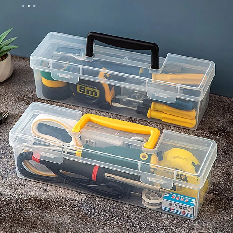 Plastic Empty Toolbox Professional Suitcase Waterproof Stackable Multifunctional Tool Bag Maintenance Hardware Household Items