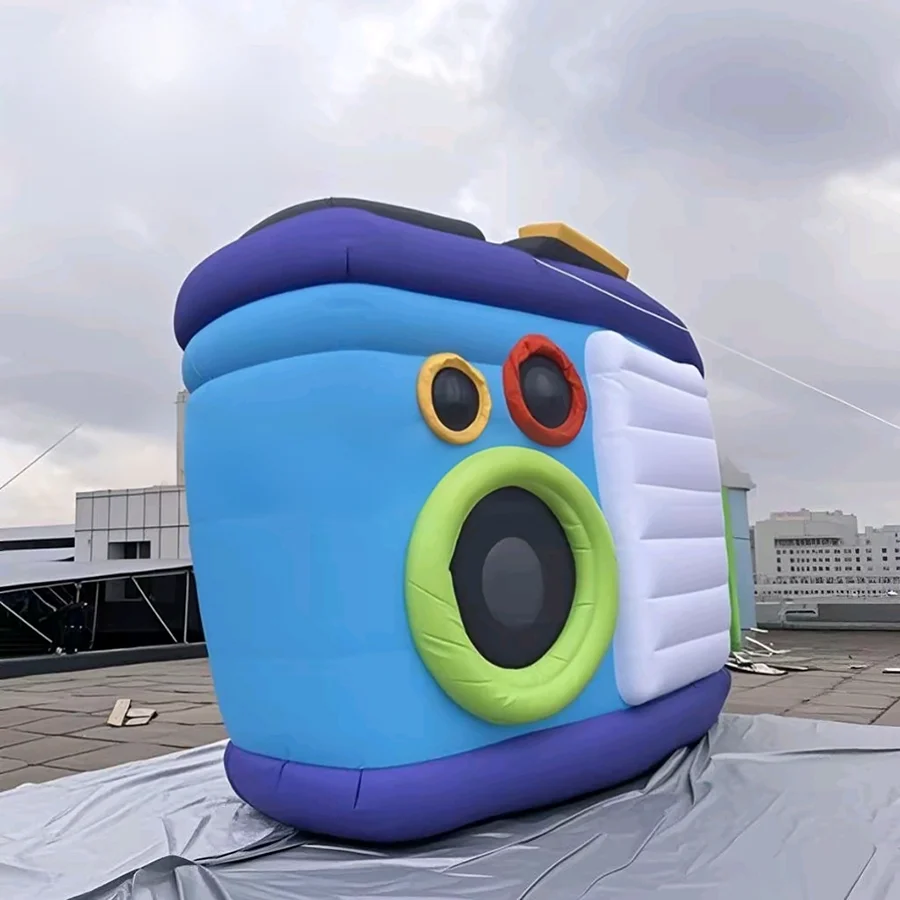 Rádio inflável personalizado da tela do poliéster de 4 m de largura para a decoração da fase do festival de música