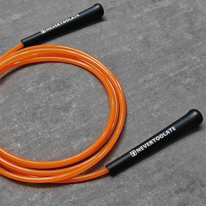 7mm diameter 90A SUPER HARD TPU PU rope 190 gram 3 meters 15.5cm long handle heavy skip jump skipping roep fitness NEVERTOOLATE