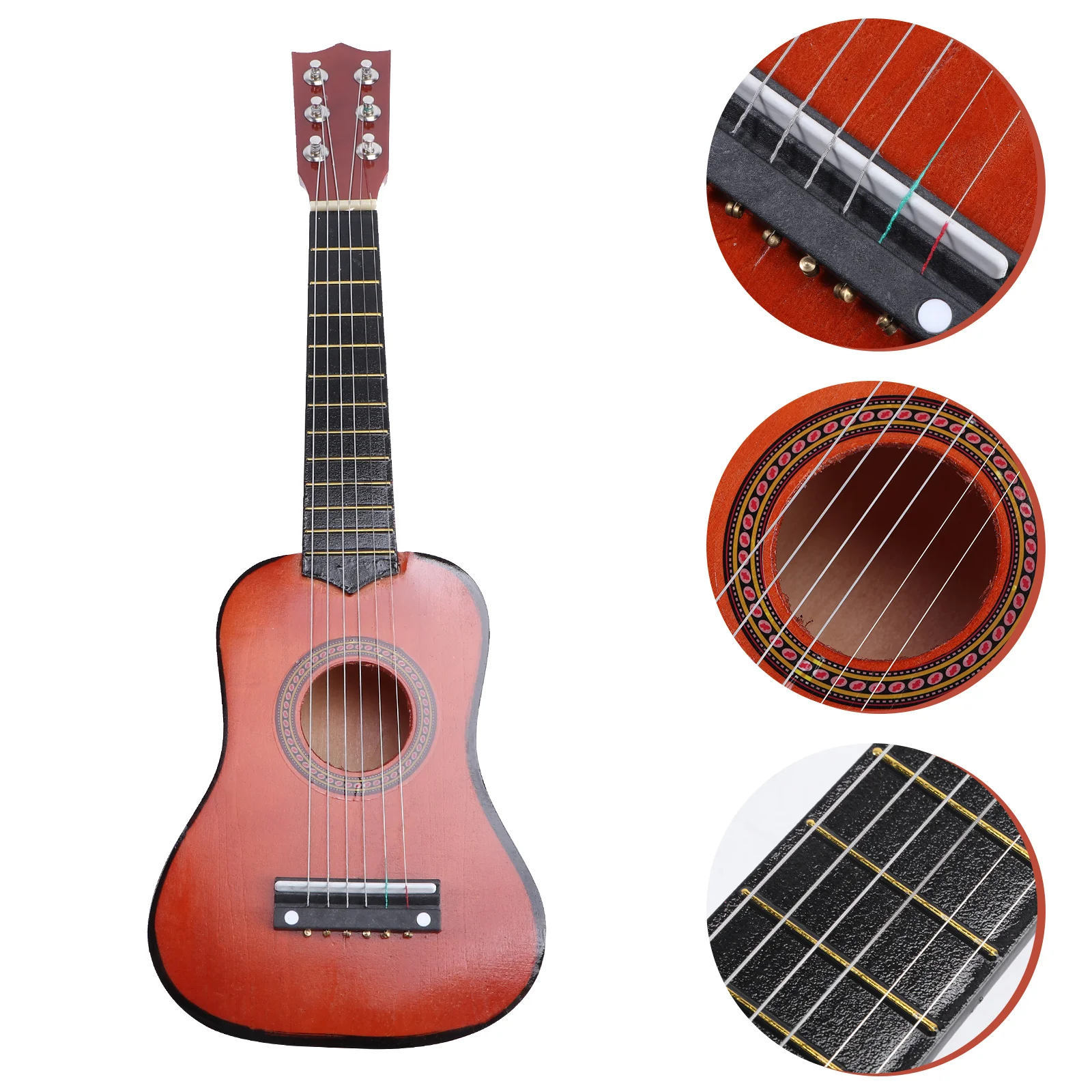 

21 Inch Acoustic Guitar for Kids Beginner Folk Instrument Toddler Mini Musical Toy Great Tone Comfort Playability
