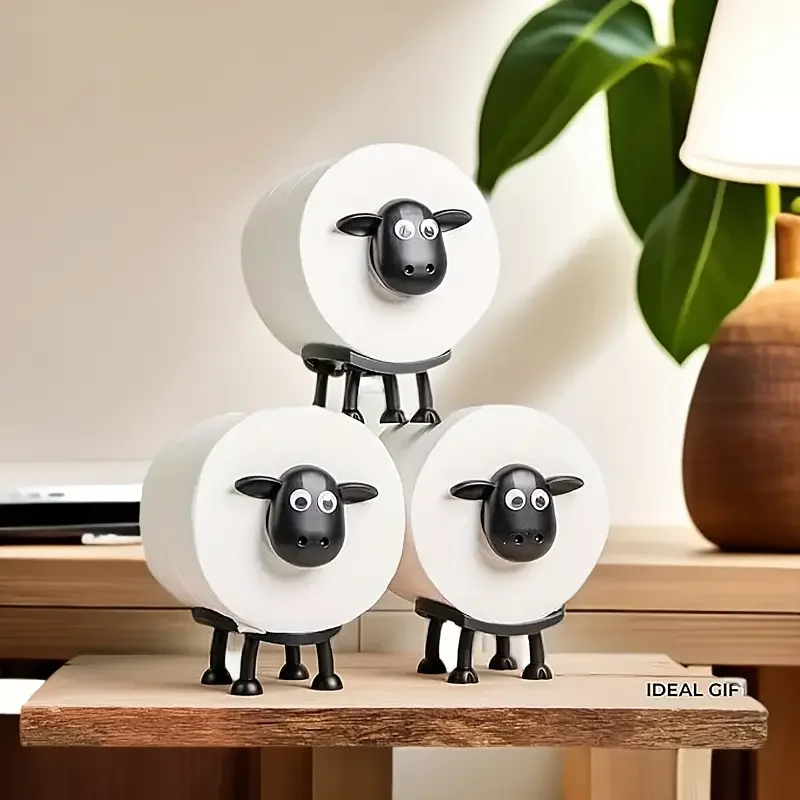 

Sheep Toilet Roll Holder Funny Resin Sheep Roll Paper Holder Creative Stackable Animal Tissue Organiser Creative Home Decor