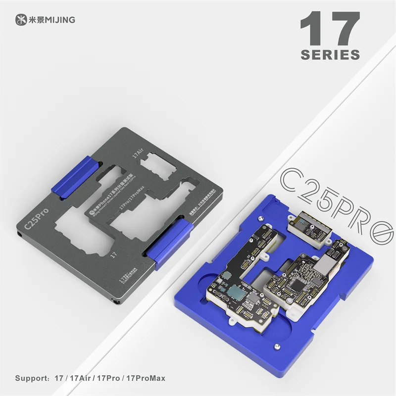 MIJING C25 Pro 4in1 Motherboard Test Stand Middle Layer Alignment Probe Logic Board Repair Tool Kit for IP 17 Pro Max