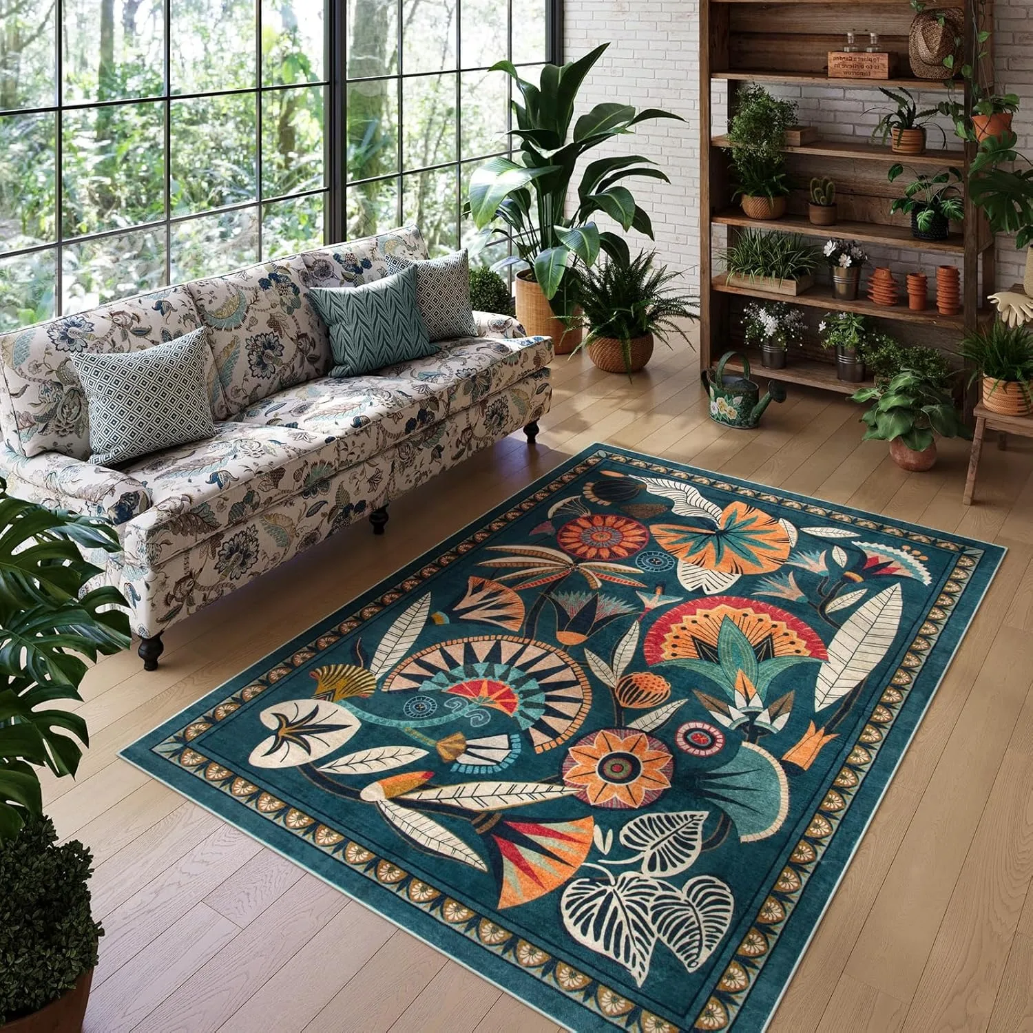 Carpet for Living Room Non-slip Soft Machine Washable Bedroom Floor Mat Bohemian Style Large Size Home Decoration Rug 거실 카펫