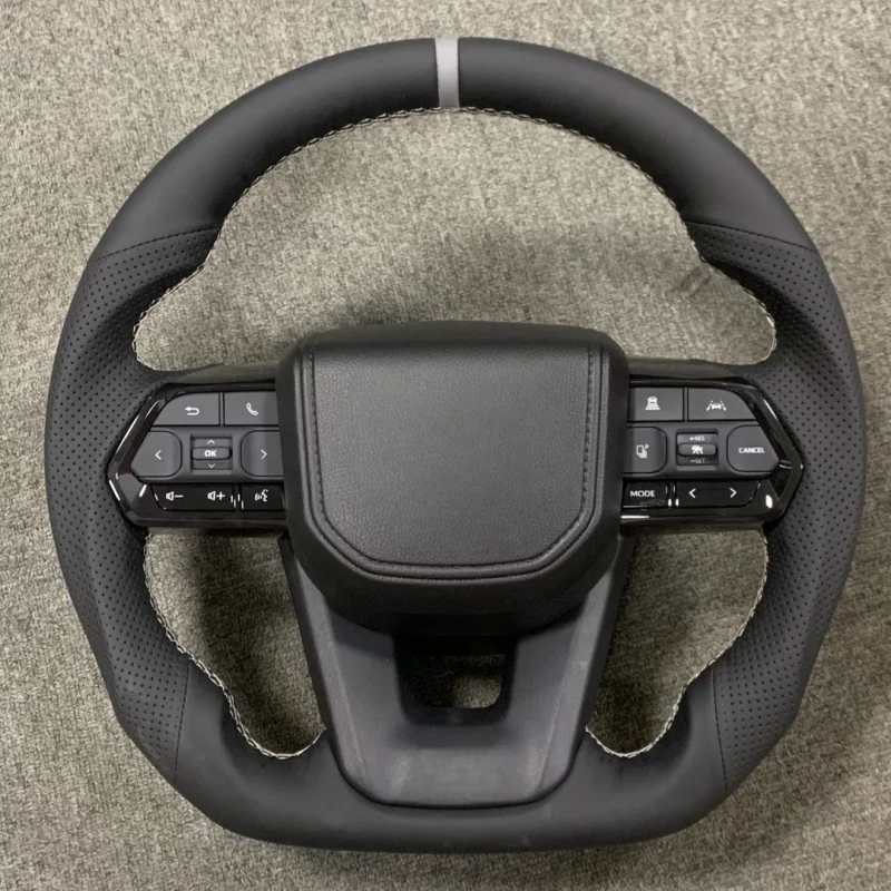 Leather Steering Wheel For Toyota GT 86 FORTUNER FJ Cruiser HIACE LC70/76/79 Land Cruiser CROWN ALPHARD VELLFIRE HILUX view 6