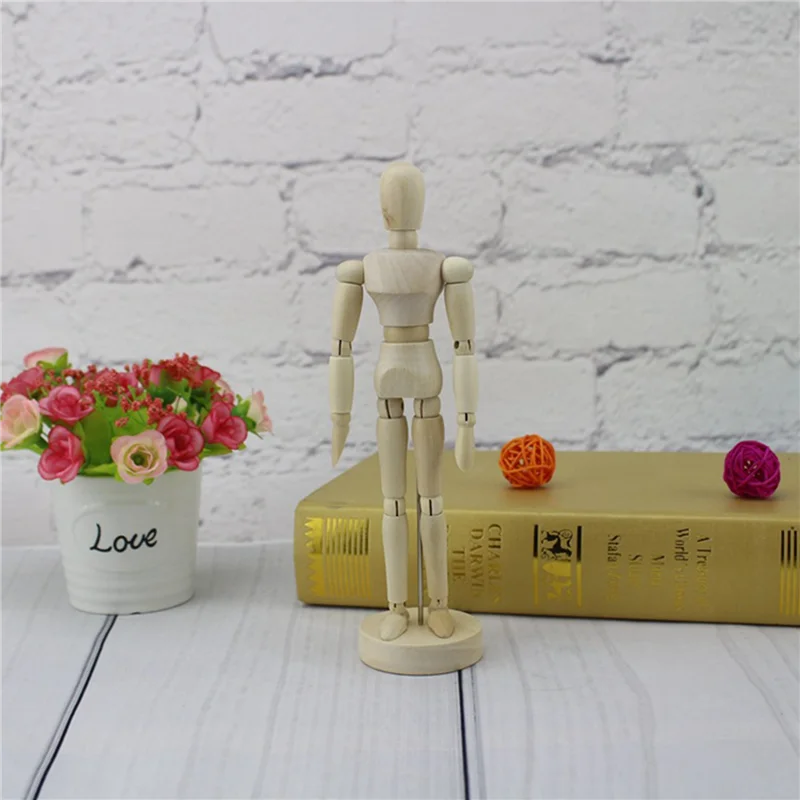 

Hot Sale 2X Wooden Drawing Draft 14 Various Poses Produced Drawing Material Movable Model Doll 14 Cm