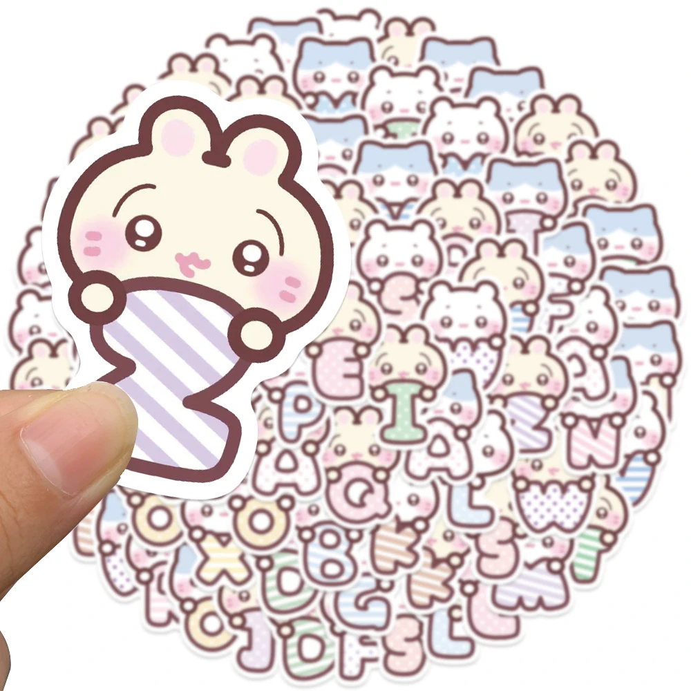 78pcs Cartoon Cute Alphabet Sticker Funny Creative Decal For Phone Diary Scrapbook Laptop iPad Decal Sticker Student Reward Gift