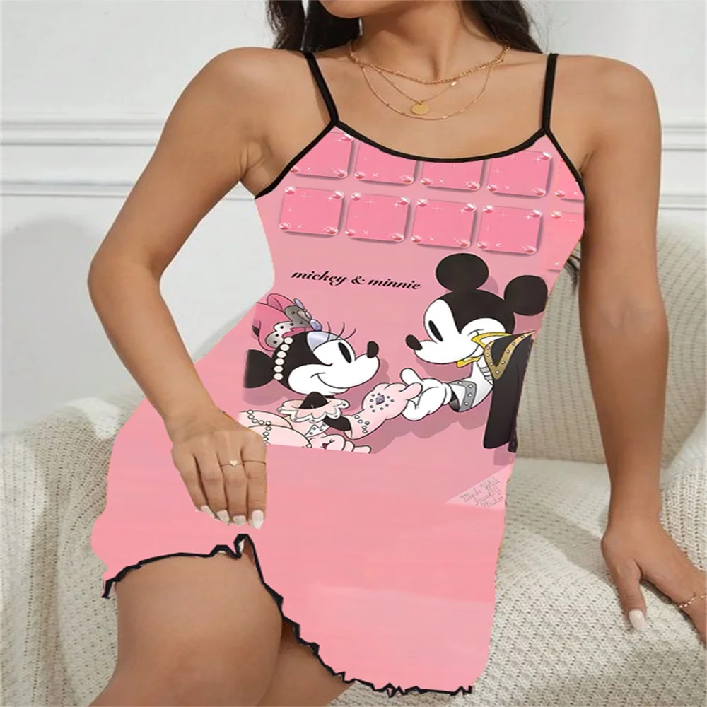 Sleepwear for Women and Sexy Nightgown Women Nightgowns Pajama Summer Woman 2024 Babydoll Dress Mini New Dresses D/party Minnie