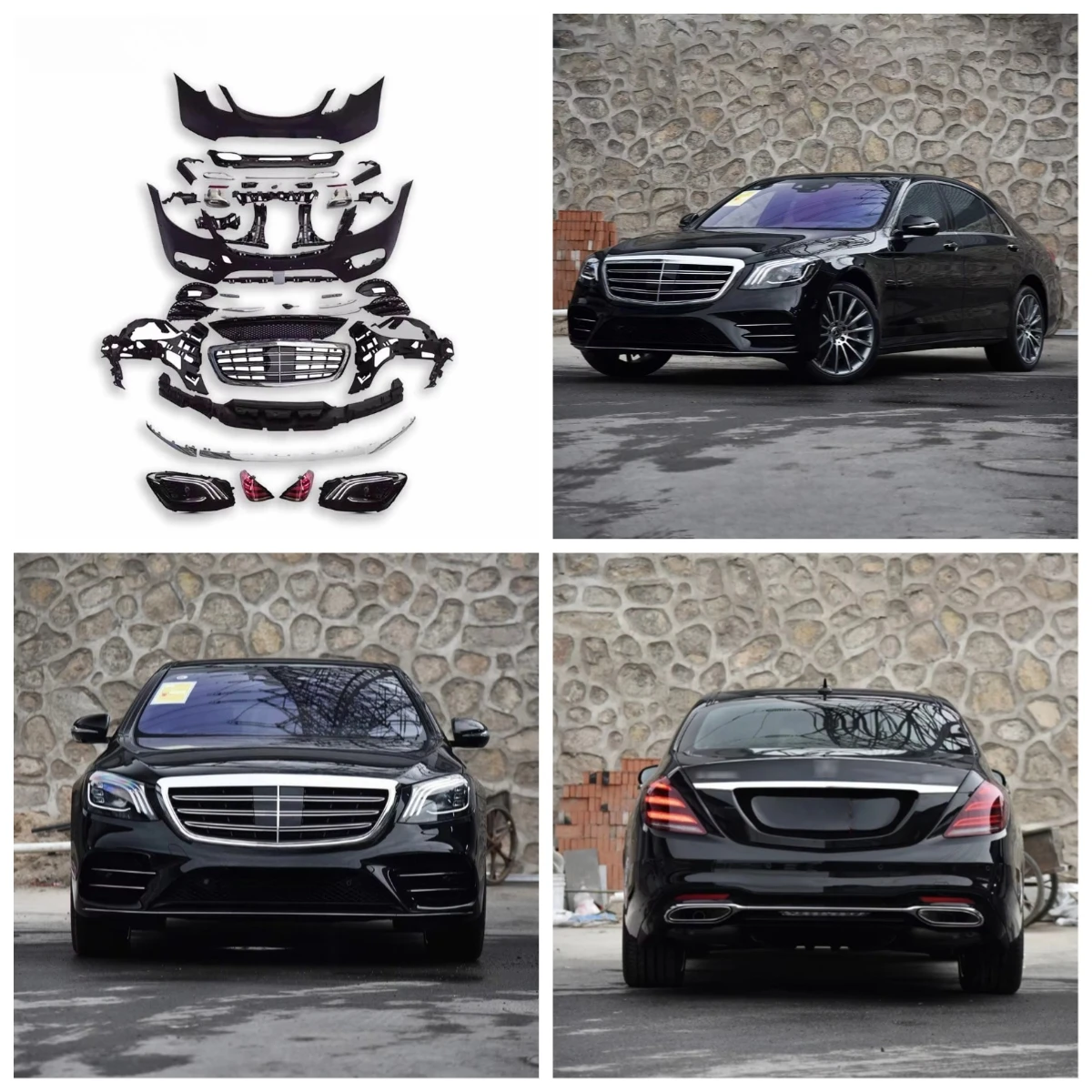 Stlf Body Kit For S-Class W222 Modified 2018 S450 Styles Body Kits Front And Rear Bumpers 1:1 Design