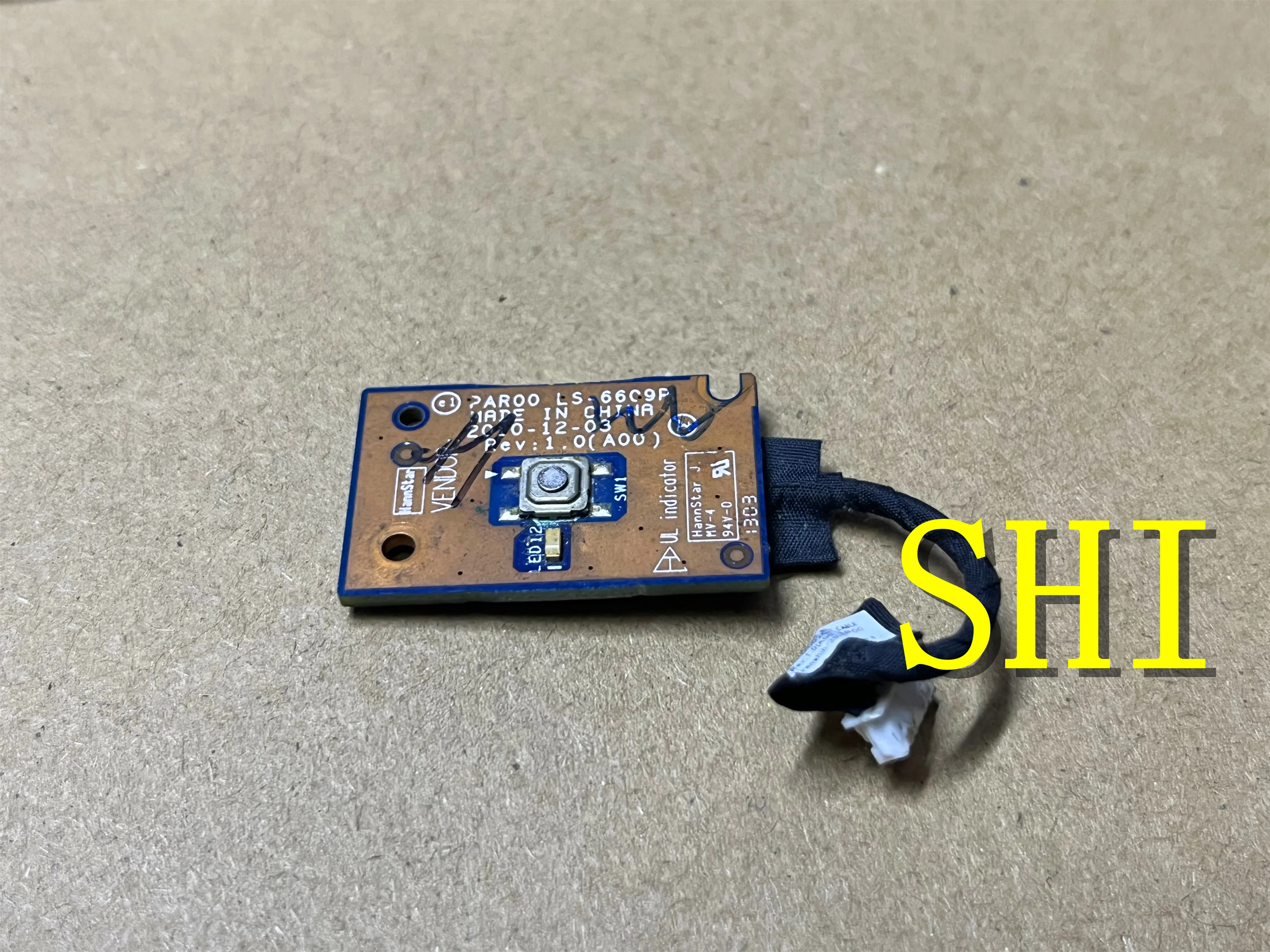 

LS-6609P Original for dell Alienware M17x R3 R4 Laptop Power Button Board 07XD6N Perfect work free shipping