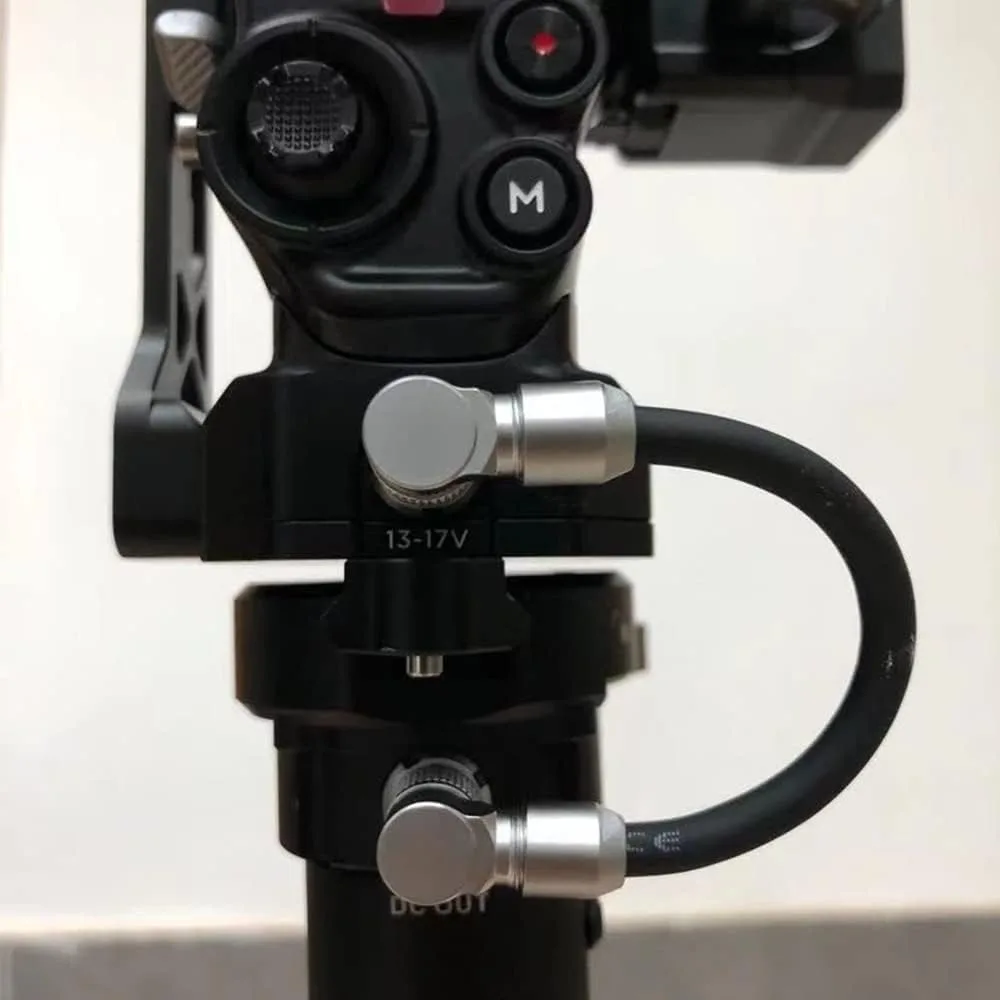 Alvin’s Cables Power Cable for DJI RS2 RS3 Rotatable 2 Pin Male Right Angle to 2 Pin Male for Tilta Float Gimbal 15cm/5.9inches