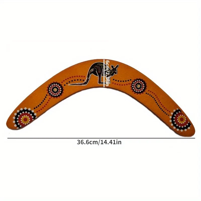 Beginner-Friendly Wooden Boomerang Light Brown Perfect for Outdoor Sports Flying Fun UFO Toy Parent Child Interactive Toys