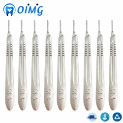 Dental Stainless Steel Scalpel Handle Is Suitable for 3 # 4 # Thickened Blade Holder Dental Implant Tool 10pcs Accessories