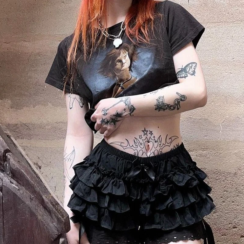 

Street Personality Pumpkin Puff Pants Women's Spicy Punk Sexy Dark Bottom Pants