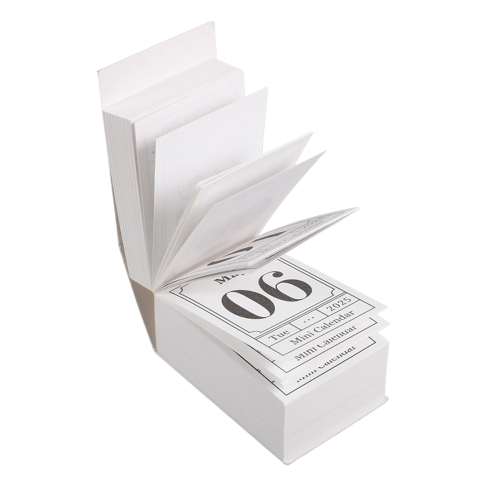 Mini Desk Calendar 2025 Small Table CalendarBlue Tear Page Design Home Office Decor Miniature Calendars