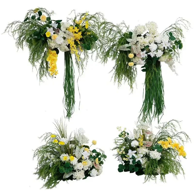 Custom Silk Artificial Green Leaf Vine Hanging Flower String for Wedding Background Stage Decoration Hotel Birthday Christmas