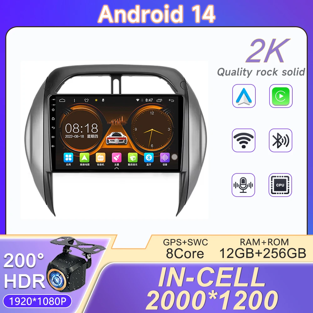 

Android Auto For Toyota RAV4 RAV 4 2003 2004 2005 Navigation GPS Car Radio Multimedia Video Player Stereo BT 5G WIFI No 2din DVD