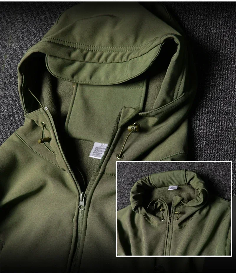 Herren-Arbeitsanzug Winter Verdickte Wasserdichte Jacke Hose Set Winddichte Outdoor-Arbeitskleidung Winter Zweiteiliges Set Jogginganzüge Herren – Detail 7