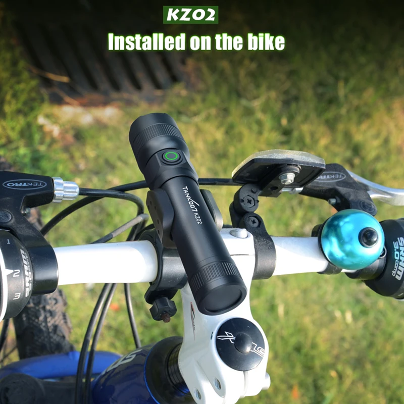 TANK007 Adjustable Focus Flashlight Spotlight & Floodlight Zoomable Flashlights High Power Torch for Night Cycling Hiking