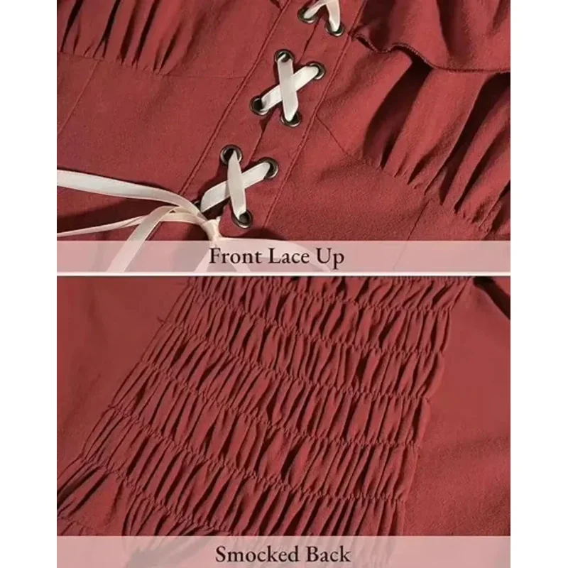 

COSda@Vintage Victorian Cosplay Dress for Women, Medieval Renaissance Bandage Dress, Halloween and Costume