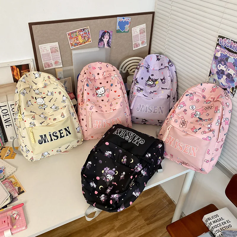 Sanrio Backpack Anime Kuromi Cinnamoroll My Melody Student Bag Large Capacity Women Bag For Children Girls Gift