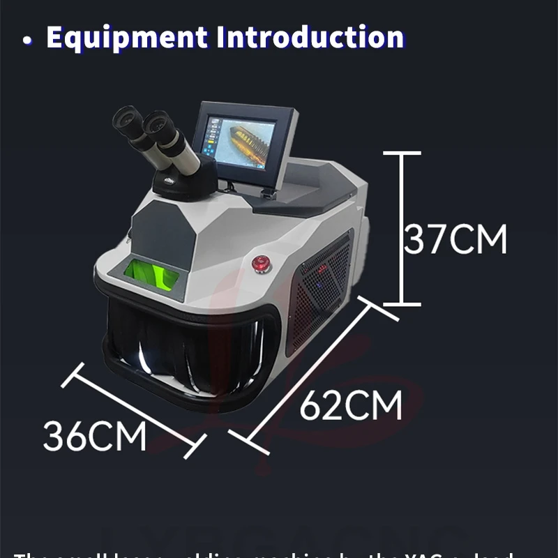 YAG Laser Jewelry Spot Welding Machine 200W For Gold Silver Chain Ring Pendant With HD CCD Microscope Built-in Air Cooling