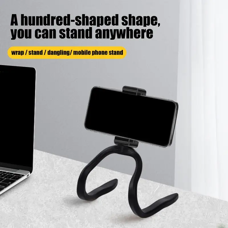 電話マウントハンドルバー回転携帯電話スタンドベビーカー用ホースデザイン曲げ可能なトレッドミル電話スタンドショッピングカート用