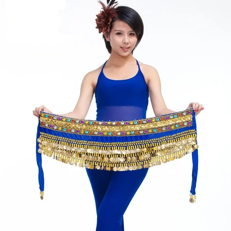 Ceinture de danse du ventre en verre multicolore, ceinture de danse du ventre en cristal, écharpe Jo Hip professionnelle, nouveau style
