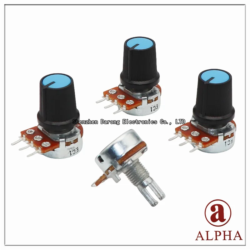 ALPHA-Potentiomètre à film de carbone unique RV16 Tains, amplificateur de puissance, ajusteur de volume, trépied éventuelles X 15, B1K, B5K, B10K, B20K, B50K, B100K