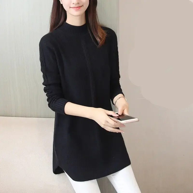 Vy1070 2020 wiosna jesień zima nowa moda damska casual ciepły ładny sweter kobieta kobieta OL golf oversize sweter — zdjęcie 6