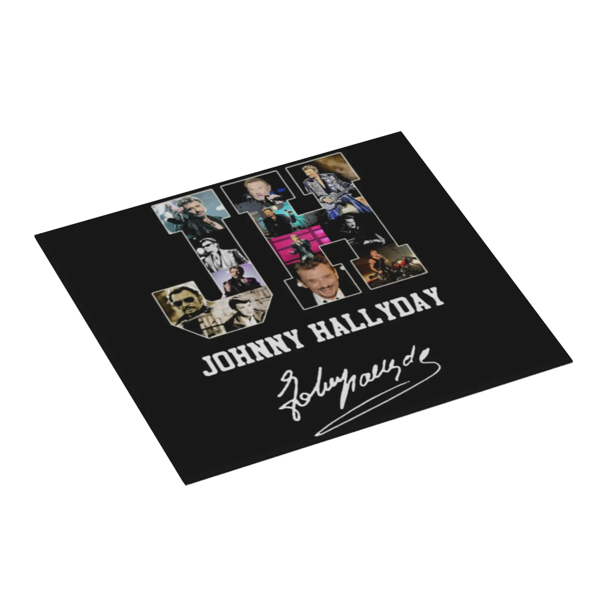 Johnny Hallyday French Rock Singer Non Slip Kitchen Counter Protector Mat Barware Tableware Reusable Drying Mat For Kitchen