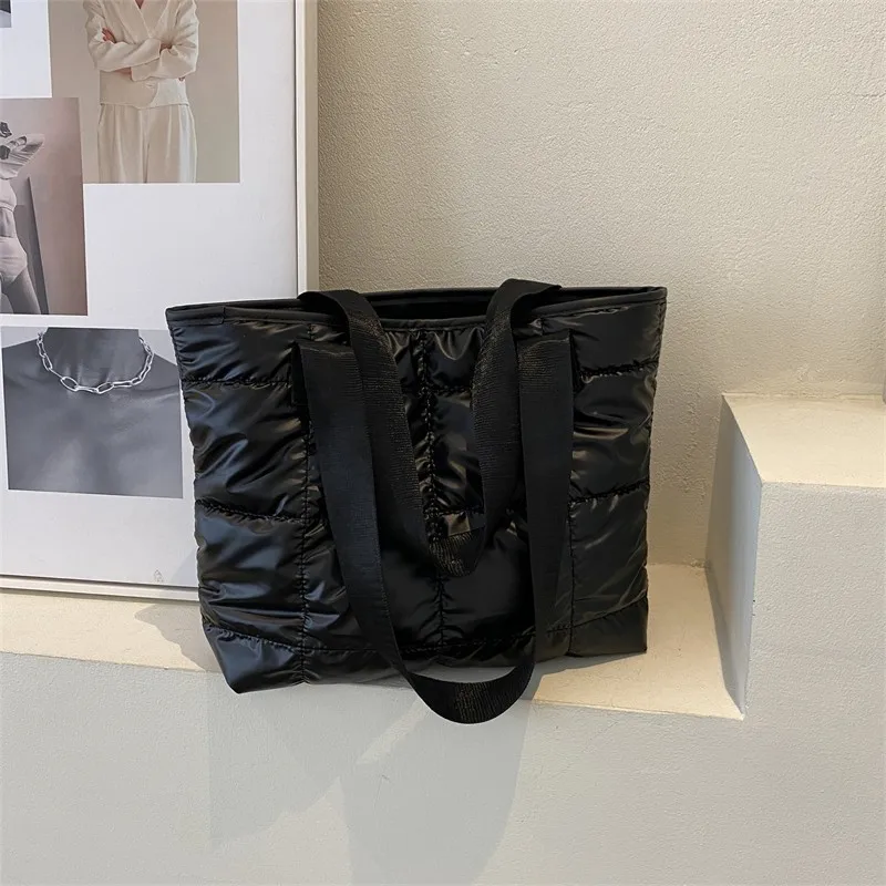 

Роскошная минималистичная сумка: вместительная сумка через плечо - элегантная черная сумка-тоут для женщин