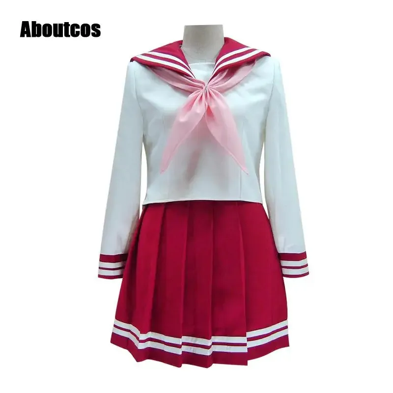 Aboutcos Anime Lucky Star Konata Izumi Cosplay Peruca JK Uniforme Ternos